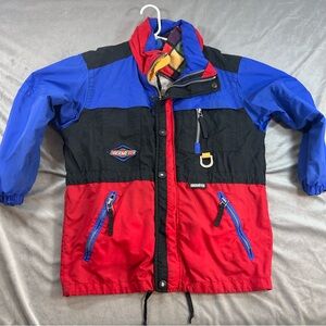 Obermeyer Kids' Red and Blue Jacket Vintage 3 in 1 Ski Snow Jacket size 7